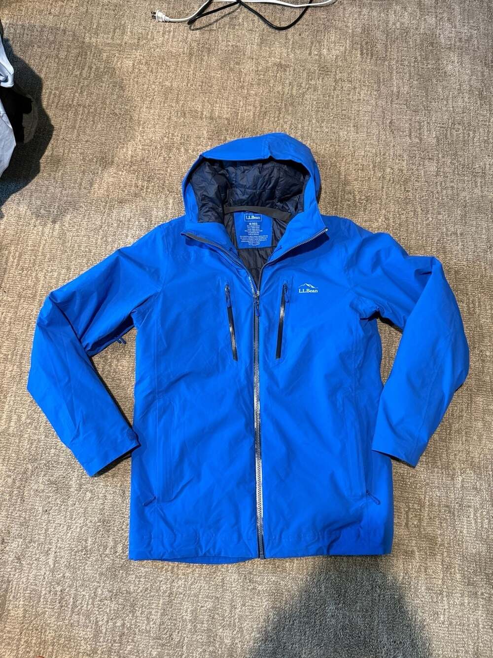 L.L.Bean Men's Waterproof PrimaLoft Packaway Jacket Size M